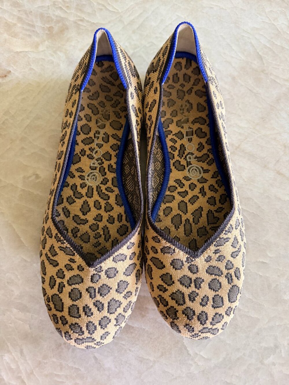 Rothy's The Flat Round Toe Leopard Print size 10